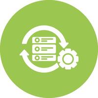 Data Processing Glyph Multi Circle Icon vector
