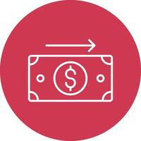 Send Money Line Multi Circle Icon vector