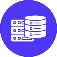 Data Server Glyph Multi Circle Icon vector