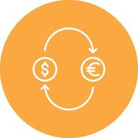 Exchange Money Line Multi Circle Icon vector