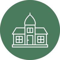 Cathedral Line Multi Circle Icon vector