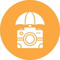 Camera Glyph Multi Circle Icon vector