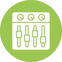 Sound Mixer Glyph Multi Circle Icon vector