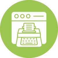 Copywriting Glyph Multi Circle Icon vector