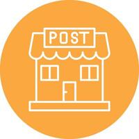 Post Office Line Multi Circle Icon vector