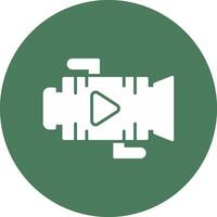 Camera Glyph Multi Circle Icon vector