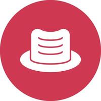 Hat Glyph Multi Circle Icon vector