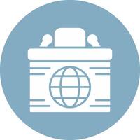 Desk Glyph Multi Circle Icon vector