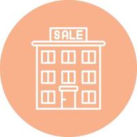 House For Sale Line Multi Circle Icon vector