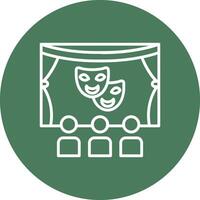 Theater Line Multi Circle Icon vector