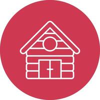 Cabin Line Multi Circle Icon vector