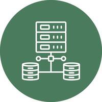 Data Network Line Multi Circle Icon vector