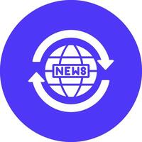 News Report Glyph Multi Circle Icon vector