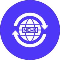 News Report Glyph Multi Circle Icon vector