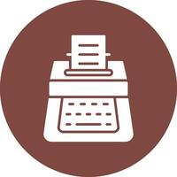 Typewriter Glyph Multi Circle Icon vector