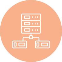 Data Network Line Multi Circle Icon vector