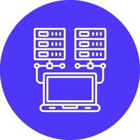 Data Network Line Multi Circle Icon vector