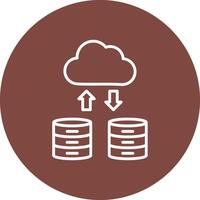 Uploading Line Multi Circle Icon vector