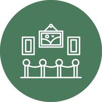 Art Gallery Line Multi Circle Icon vector