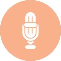 Microphone Glyph Multi Circle Icon vector