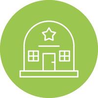 Army Base Line Multi Circle Icon vector