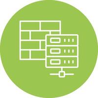 Firewall Line Multi Circle Icon vector