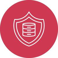 Secure Data Line Multi Circle Icon vector