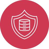 Secure Data Line Multi Circle Icon vector