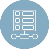 Database Line Multi Circle Icon vector