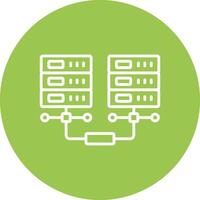 Data Network Line Multi Circle Icon vector