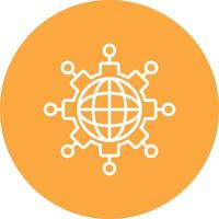 Networking Line Multi Circle Icon vector