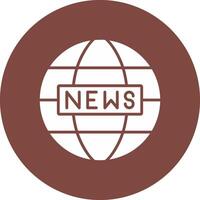 World News Glyph Multi Circle Icon vector