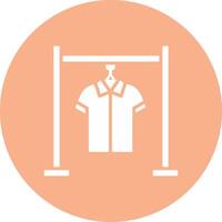 Clothing Rack Glyph Multi Circle Icon vector