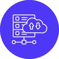 Data Transformation Line Multi Circle Icon vector
