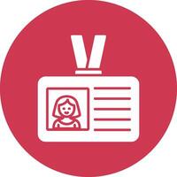 Id Card Glyph Multi Circle Icon vector