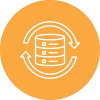 Data Synchronization Line Multi Circle Icon vector