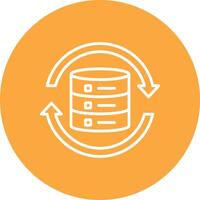 datos sincronización línea multi circulo icono vector