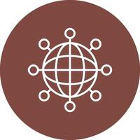Internet Line Multi Circle Icon vector