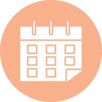 Calendar Glyph Multi Circle Icon vector