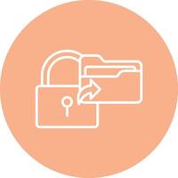 Secure Data Line Multi Circle Icon vector