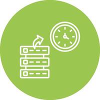 Clock Time Line Multi Circle Icon vector