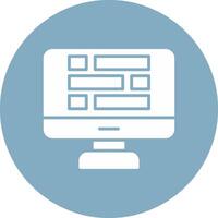 Dashboard Glyph Multi Circle Icon vector