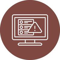 Warning Line Multi Circle Icon vector
