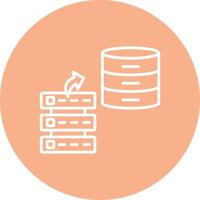 Data Stacks Line Multi Circle Icon vector