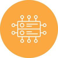 Data Network Line Multi Circle Icon vector