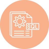 Sql File Line Multi Circle Icon vector