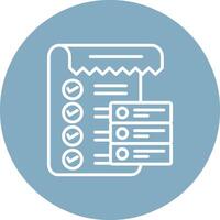 Data List Line Multi Circle Icon vector