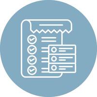 datos lista línea multi circulo icono vector