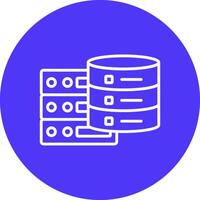 Data Server Line Multi Circle Icon vector