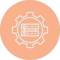 Data Management Line Multi Circle Icon vector